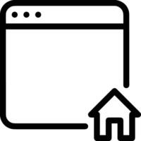 Home outline icon symbol vector image. Illustration of the house real estate graphic property design image