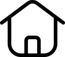 Home outline icon symbol vector image. Illustration of the house real estate graphic property design image