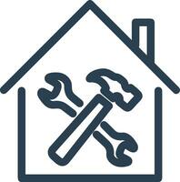 Home outline icon symbol vector image. Illustration of the house real estate graphic property design image