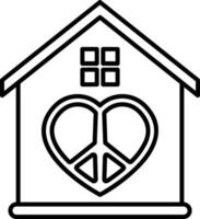 Home outline icon symbol vector image. Illustration of the house real estate graphic property design image