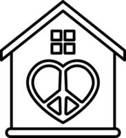 Home outline icon symbol vector image. Illustration of the house real estate graphic property design image