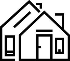 Home outline icon symbol vector image. Illustration of the house real estate graphic property design image