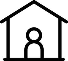 Home outline icon symbol vector image. Illustration of the house real estate graphic property design image