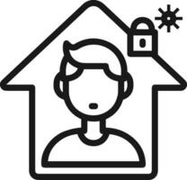 Home outline icon symbol vector image. Illustration of the house real estate graphic property design image