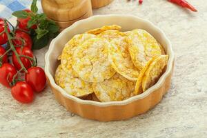 Natural organic grain rice chips photo