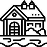 Home outline icon symbol vector image. Illustration of the house real estate graphic property design image