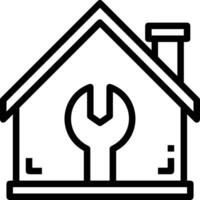 Home outline icon symbol vector image. Illustration of the house real estate graphic property design image