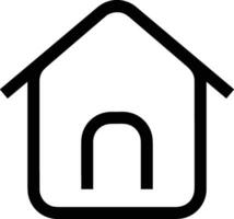 Home outline icon symbol vector image. Illustration of the house real estate graphic property design image