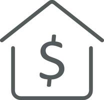 Home outline icon symbol vector image. Illustration of the house real estate graphic property design image