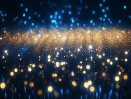 AI generated Blurred bokeh light background, Christmas and New Year holidays background photo