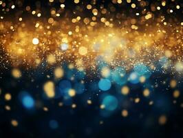 AI generated Blurred bokeh light background, Christmas and New Year holidays background photo