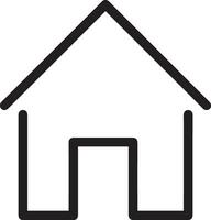 Home outline icon symbol vector image. Illustration of the house real estate graphic property design image