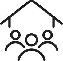 Home outline icon symbol vector image. Illustration of the house real estate graphic property design image