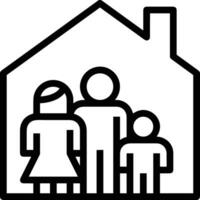 Home outline icon symbol vector image. Illustration of the house real estate graphic property design image