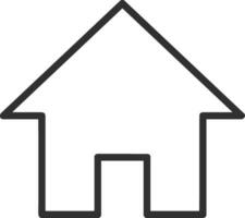 Home outline icon symbol vector image. Illustration of the house real estate graphic property design image