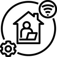 Home outline icon symbol vector image. Illustration of the house real estate graphic property design image