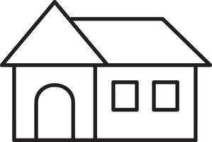 Home outline icon symbol vector image. Illustration of the house real estate graphic property design image