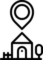 Home outline icon symbol vector image. Illustration of the house real estate graphic property design image