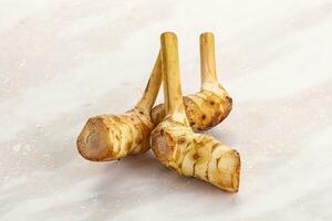 Raw galangal root seasonong aroma photo