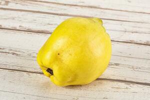 Ripe sweet organic quince fruit photo