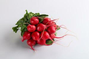 Ripe sweet juicy radish heap photo