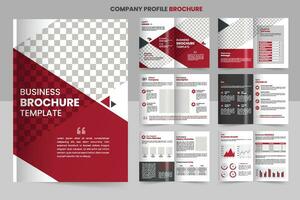 Company profile brochure design, minimal multipage business brochure template design, annual report, corporate company profile, editable template layout vector