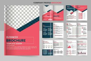 Company profile brochure design, minimal multipage business brochure template design, annual report, corporate company profile, editable template layout vector