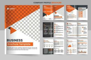 Company profile brochure design, minimal multipage business brochure template design, annual report, corporate company profile, editable template layout vector