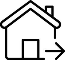 Home outline icon symbol vector image. Illustration of the house real estate graphic property design image