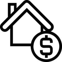 Home outline icon symbol vector image. Illustration of the house real estate graphic property design image