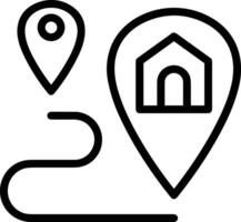 Home outline icon symbol vector image. Illustration of the house real estate graphic property design image