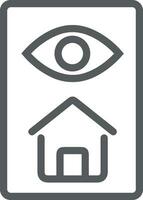 Home outline icon symbol vector image. Illustration of the house real estate graphic property design image