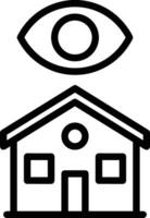 Home outline icon symbol vector image. Illustration of the house real estate graphic property design image