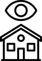 Home outline icon symbol vector image. Illustration of the house real estate graphic property design image