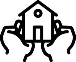 Home outline icon symbol vector image. Illustration of the house real estate graphic property design image