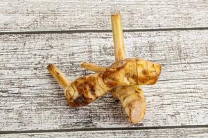 Raw galangal root seasonong aroma photo