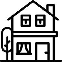 Home outline icon symbol vector image. Illustration of the house real estate graphic property design image