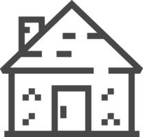 Home outline icon symbol vector image. Illustration of the house real estate graphic property design image