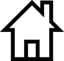 Home outline icon symbol vector image. Illustration of the house real estate graphic property design image