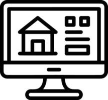 Home outline icon symbol vector image. Illustration of the house real estate graphic property design image