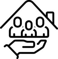 Home outline icon symbol vector image. Illustration of the house real estate graphic property design image