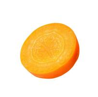 Fresh orange carrot slice isolated on white background with clipping path photo