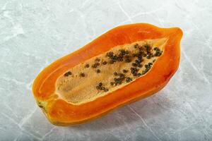 Sweet and juicy tropical papaya photo