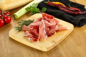 Spanish cuisine pork meat Jamon photo