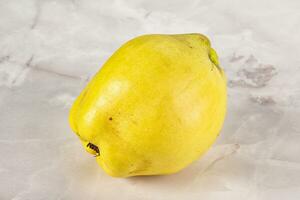 Ripe sweet organic quince fruit photo