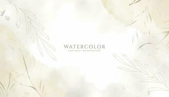 Abstract horizontal watercolor background. Neutral light colored empty space background illustration vector