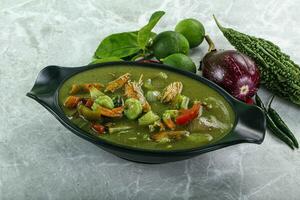 Thai green curry with prawn photo