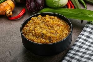 Indian cuisine Dal Tadka soup photo