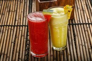 Pineapple and watermelon juice refreshment photo