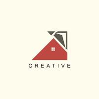 Building target logo with creative idea vector